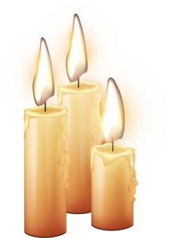 Lit Candles Illustration